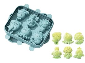 Molde silicona 6 chupetines animales del mar 